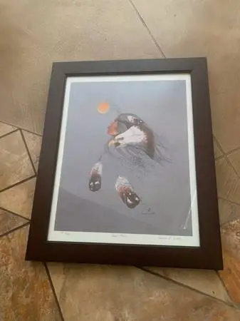 Raymond Judge Navajo Artist Signed Print Framed