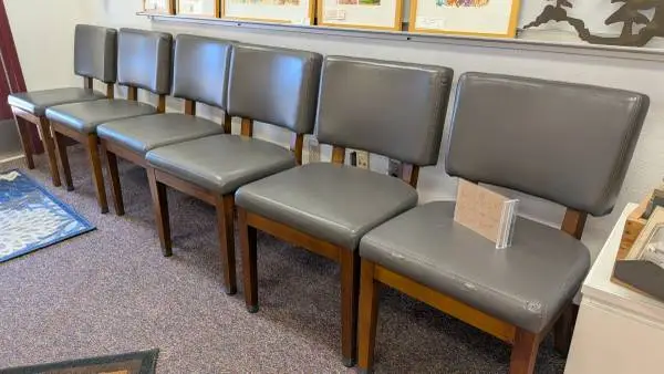 World Market Gray Leatherette Chairs - Set of 4