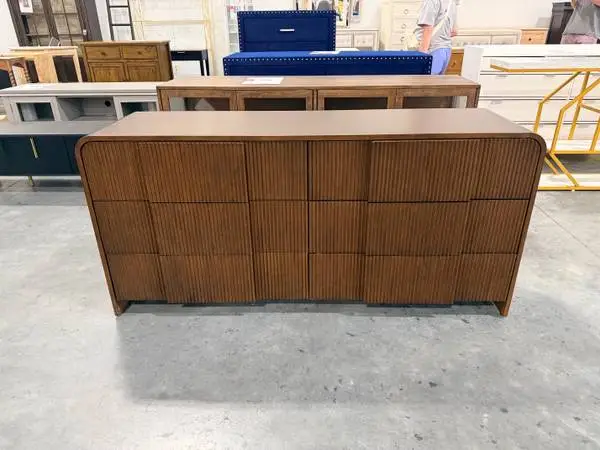 Joss & Main Walnut Vitale 65 Reeded Wood Dresser Brand New
