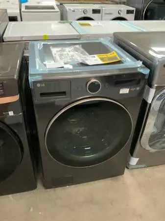 **LG BLACK STEEL FRONT LOAD 5.0 CU FT SINGLE WASHER**ON SALE NOW**