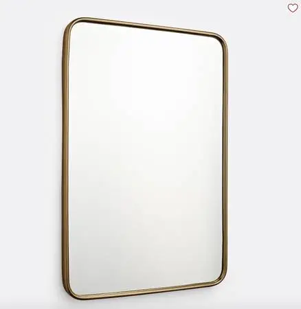 Rejuvenation rounded rectangle metal mirror (white)