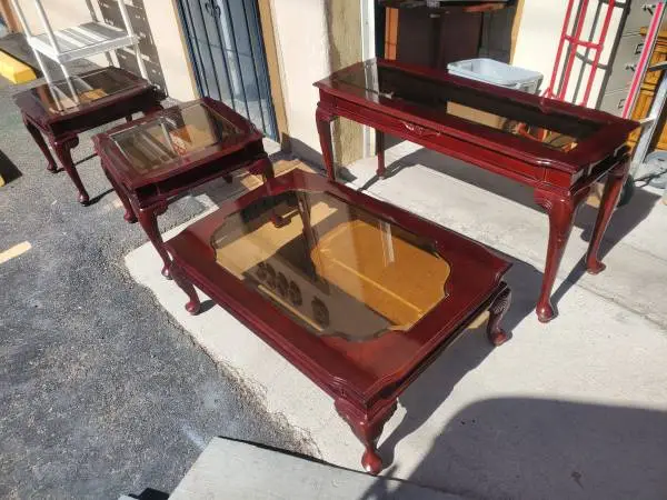 Vintage teakwood living room tables