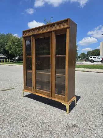 Mid Century Vintage Bookshelf Display Cabinet
