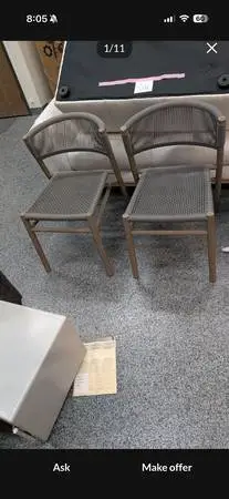 Outdoor/indoor dining chairs