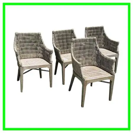 Terra Furniture Madera Outdoor Dining Chairs, Set Of Four