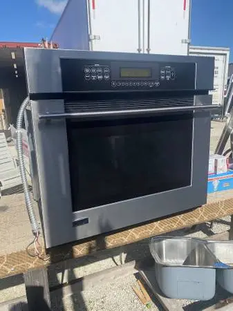 SS GE Monogram 30 Built In Electric Wall Oven Model #ZET938SF6SS Used