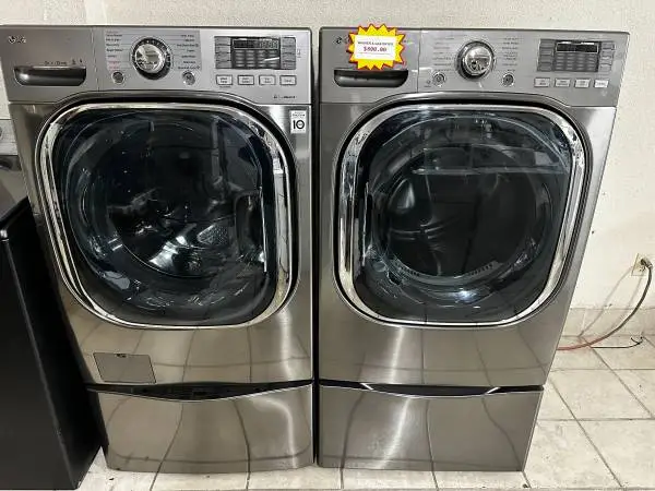 LG Steam Front-load SIDEKICK WASHER & Gas dryer w/ pedestals LIKE NEW!