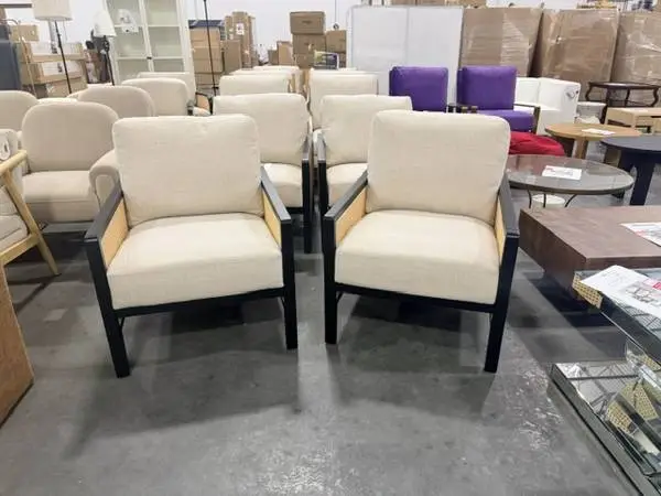 Springwood Caning Rattan Accent Chair Charcoal Finish (Set Of 2)