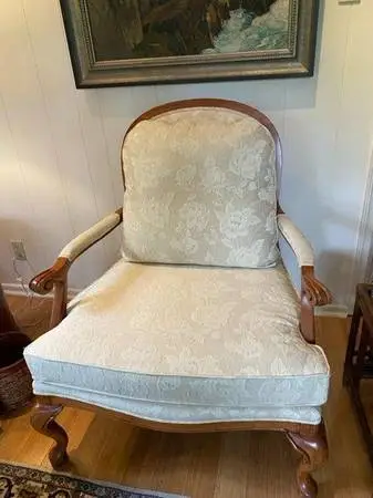 Bassett Chair Embossed Fabric