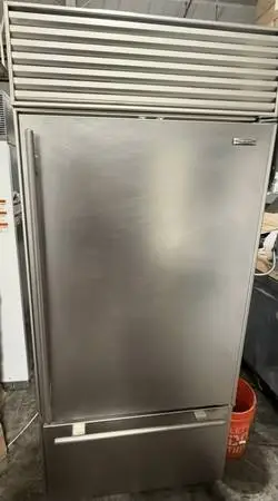 Subzero Stainless Steel 36” Fridge/Wolf 30” Wide Gas Range Stainless