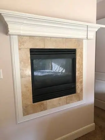 64”LWHITE WOOD CONTEMPORARY/CLASSIC FIREPLACE MANTLE