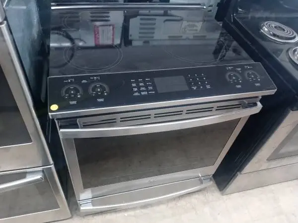 🌲GE stainless steel induction glass-top slide-in range