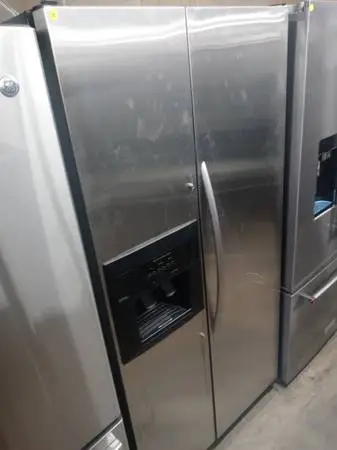 🌲KitchenAid stainless steel side by side refrigerator (only 1 handle)