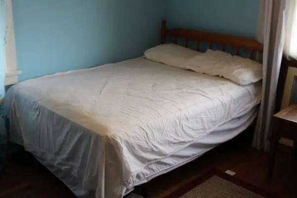 Full Size Bed with Spring Box and Firm Mattress