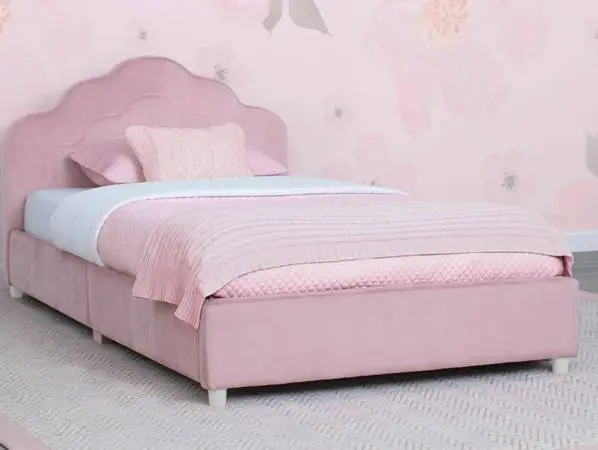 Delta Children Pink Upholstered Twin Bed Frame Brand New