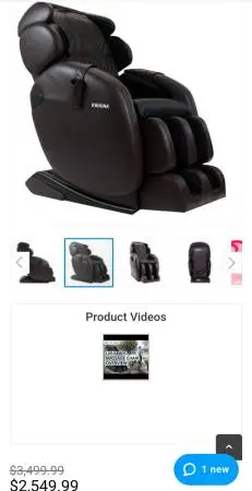 Kahuna zero gravity massage chair