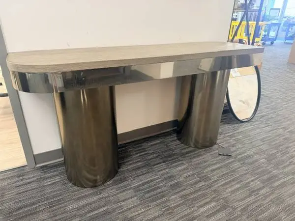Bernhardt Jacopo 66 Solid Wood Top Entry Console Table Light Bronze