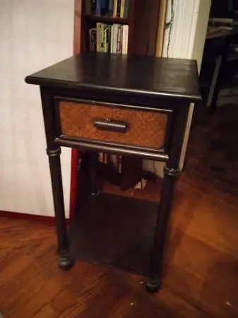 Wooden Side Table w drawer and lower shelf!!