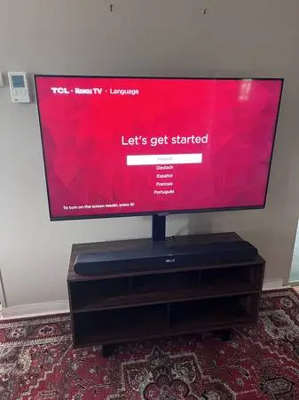 TV/Television, Soundbar, TV Stand, TV Mount, TV Set - 55 TV - $600