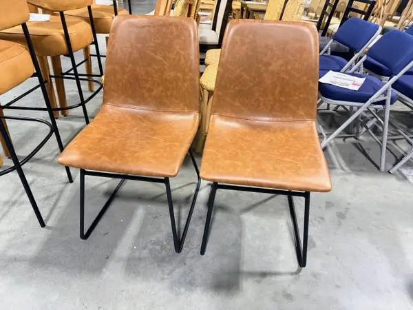 George Oliver Colin Faux Leather Side Chair (Set Of 2) Brand New