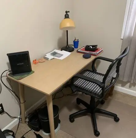 DESK, CHAIR & LAMP SET Great for Dorms, Home Office, Crafts