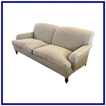 J. Fitzgerald English Traditional Rolled Arm Sofa On Casters. Estimate