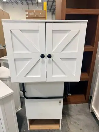 Excello White Barndoor Bathroom Wall Cabinet Medicine Cabinet