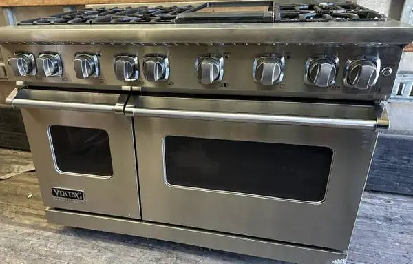 Viking Stainless Steel 48” Wide Gas Range Newer Model