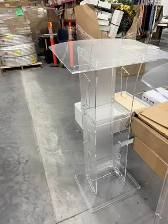 VEVOR Acrylic Podium 47 Clear Acrylic Podium Stand Wide Church New