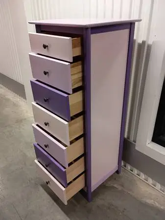 Lingerie Chest of Drawers Tall Dresser - SOLID CHERRY