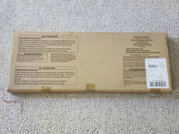 BRAND NEW Delta Children Toddler Guardrail / Bedrail Dark Brown Wood