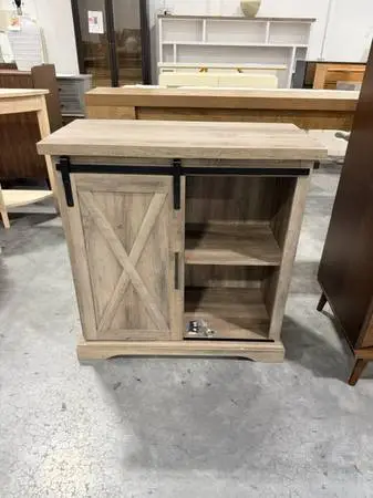32 Grey Wash Rustic Farmhouse Sliding Barn Door Rustic Accent Cabinet