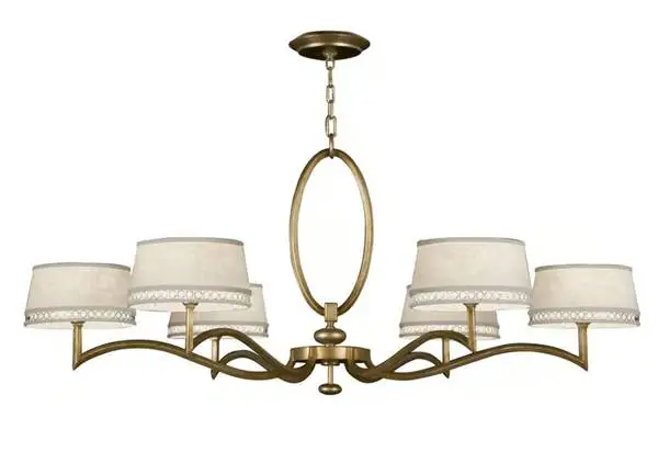 Handcrafted Lighting 51 Allegretto 6-Light Gold Empire Chandelier