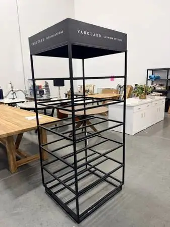 Black Metal Commercial 31 W Cushion Display Rack Brand New