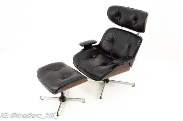 Authentic Plycraft Eames Lounge Chair and Ottoman (1960s - 1970s)
