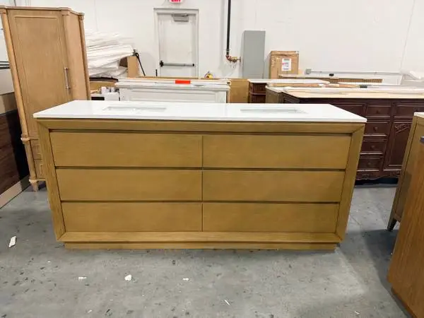 AllModern 72 Double Solid Wood Bathroom Vanity Quartz Vanity Top