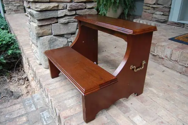 Mahogany Bedroom Step Stool / Library Steps