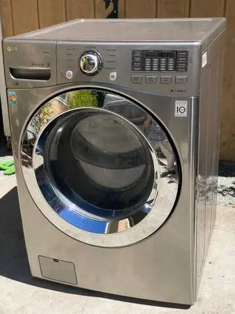 LG Graphite Steel Steam Washer
