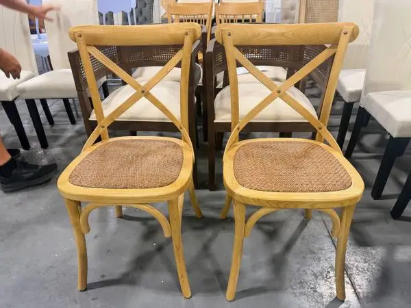 Modway Natural Rattan Seat Solid Wood Dining Side Chair (Set Of 2)