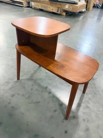 Breighton Home Maxwell Mid-Century Modern End Side Table Mahogany