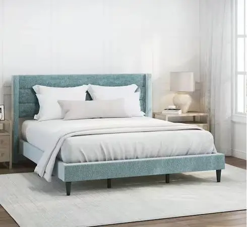 Hillsdale Demore Cloud Blue King Upholstered Bed Frame Brand New
