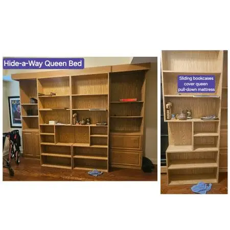 Murphy bed Wall Unit 10 Hide-a-bed and Sliding Bookcases