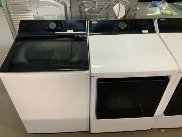 **LG WHITE TOP LOAD, ELECTRIC WASHER DRYER SET**ON SALE NOW**