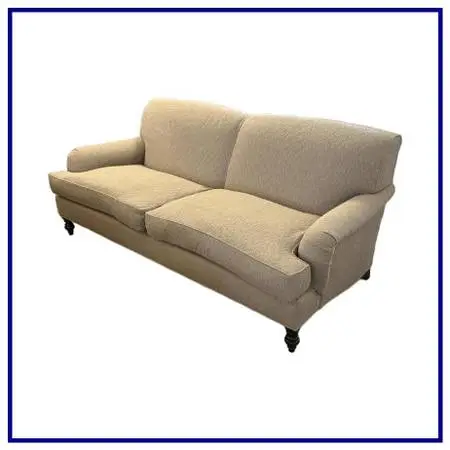 J. Fitzgerald English Traditional Rolled Arm Sofa On Casters. Estimate