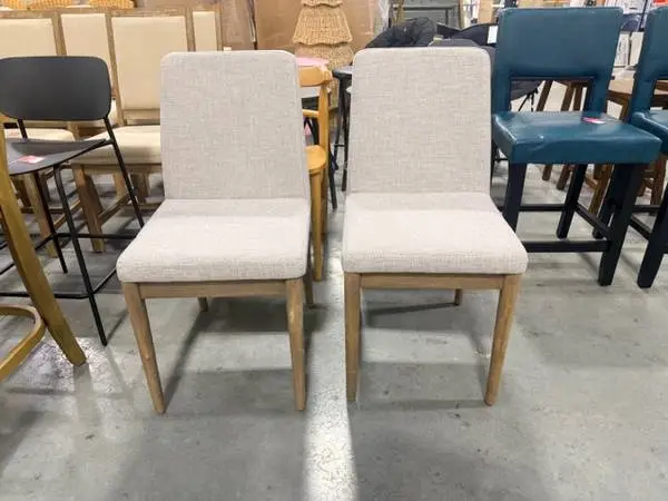 Emilia Mid-century Modern Upholstered Dining Chair Grey (Set Of 2)