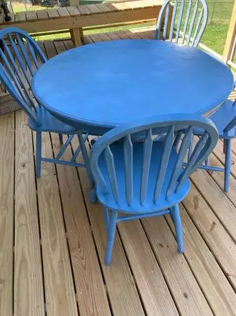 Wood Dinning table w/4 chairs