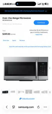 Samsung microwave