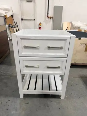 Ella Tremblant White 24 Bath Vanity Cabinet Base Only Brand New