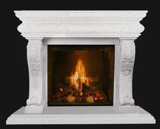 Los Angeles Cast White Stone Ania Fireplace Surround Brand New