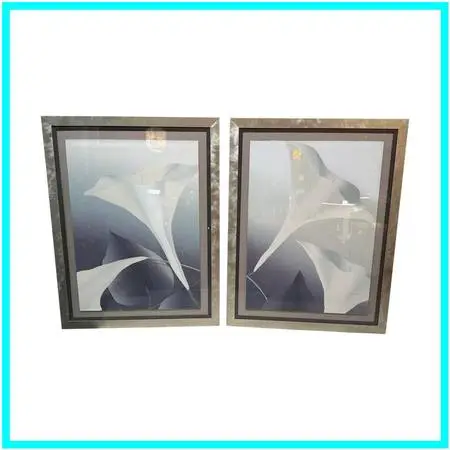 Nancy Denison Harlequin Calla Lily Signed Serigraphs, Set Of Two